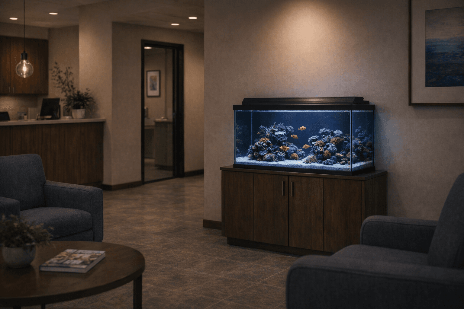 Dental office saltwater display
