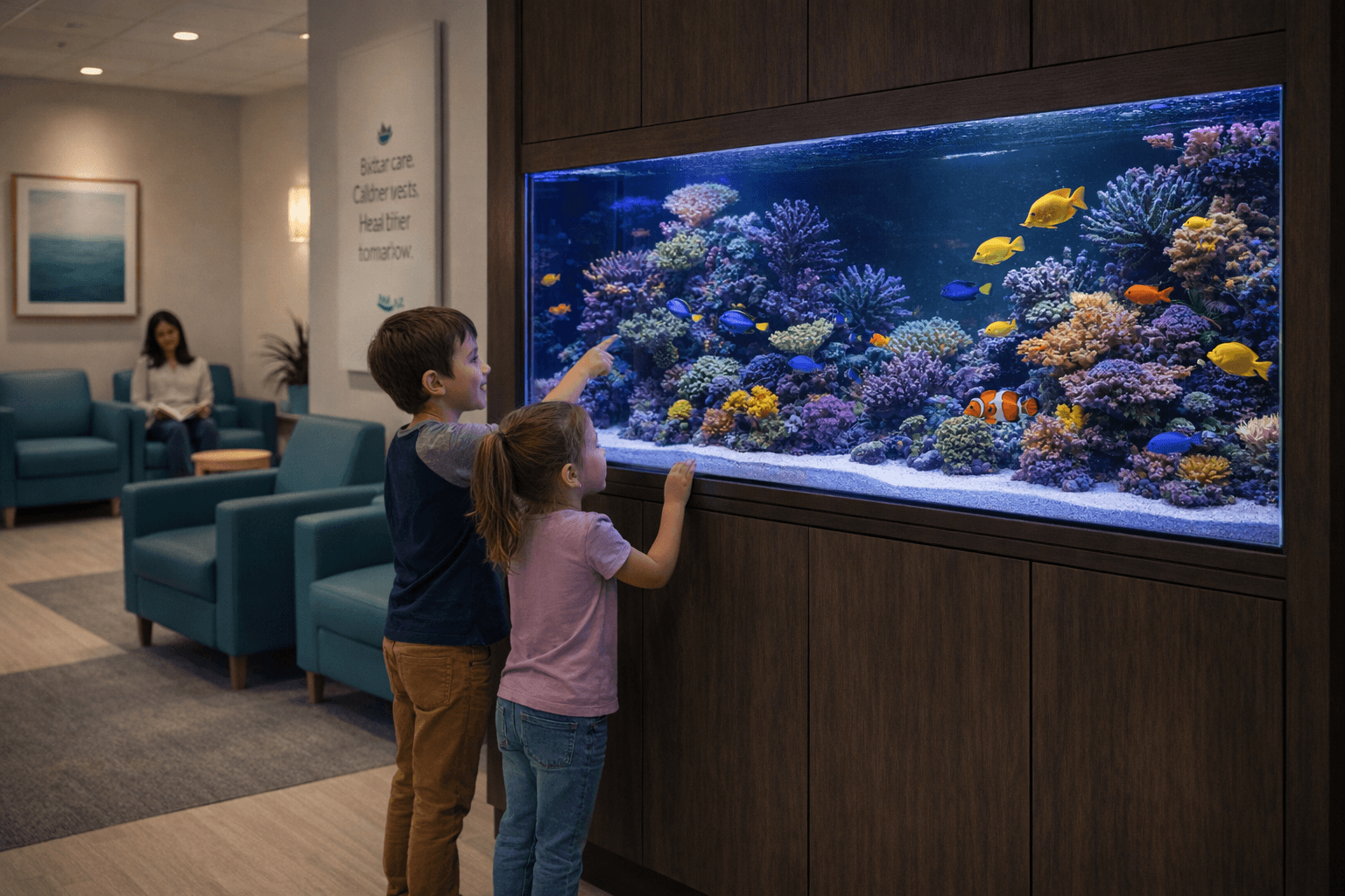 Children's private hospital reef display
